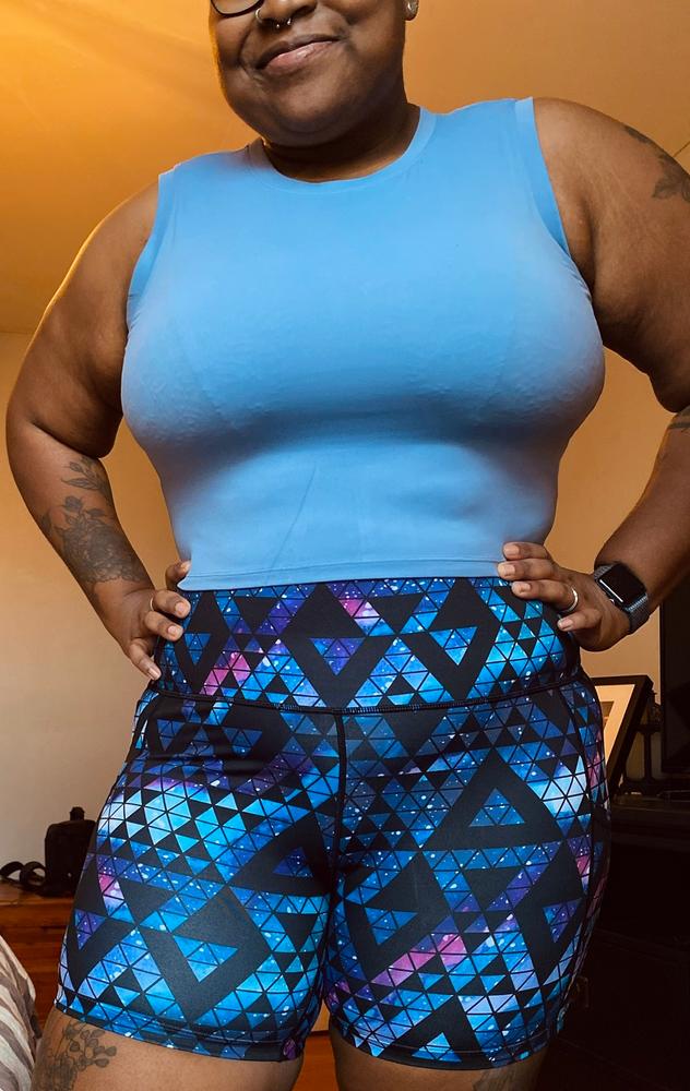 Fitted Crop Top | Blue - Customer Photo From Olivia