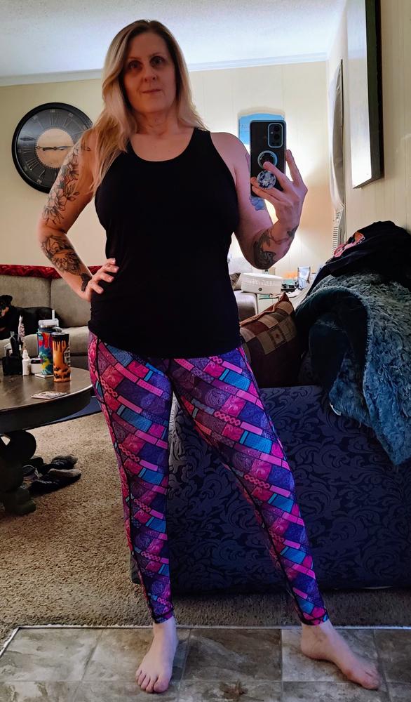 Purple Paisley Leggings - Customer Photo From J Vivian