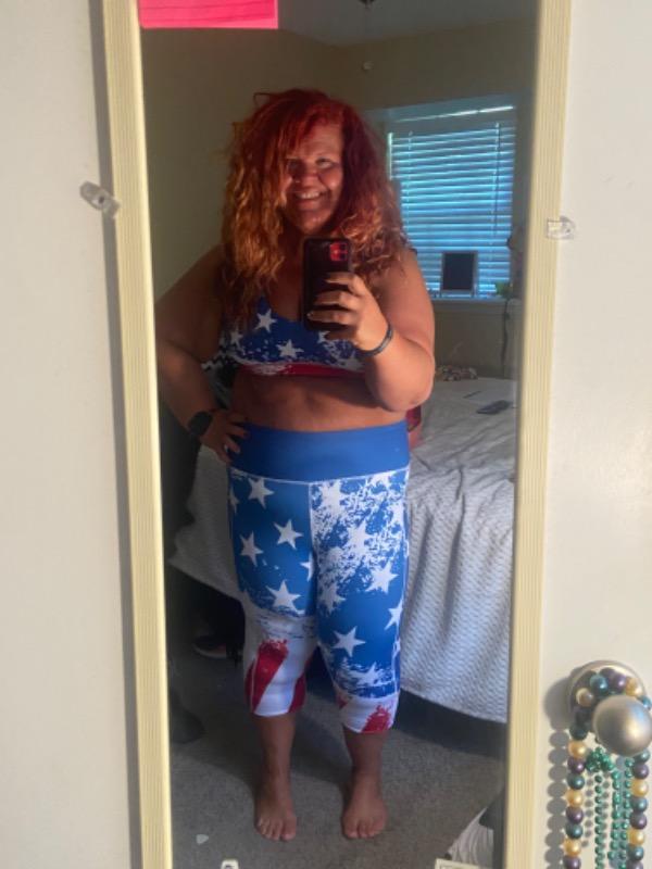 Butterfly Back Bra | American Flag - Customer Photo From Nicalee Sowders