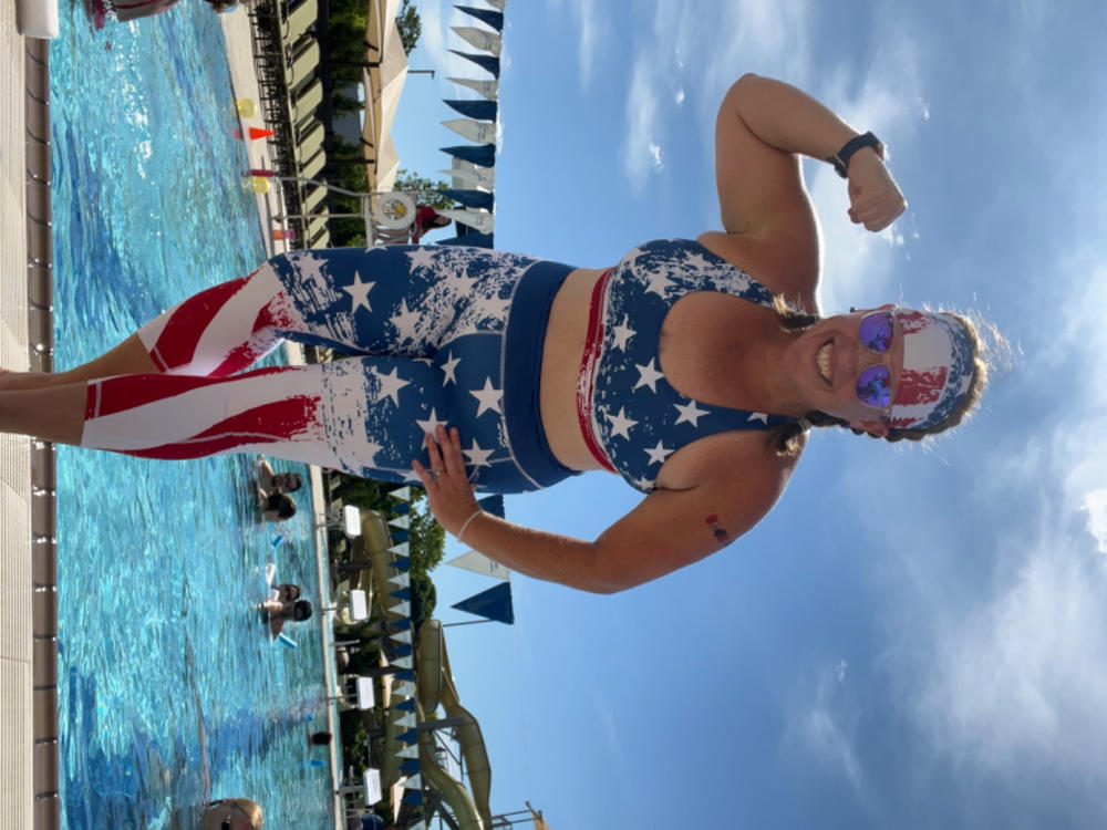 American Flag Sports Bra - Customer Photo From Katy Coffey
