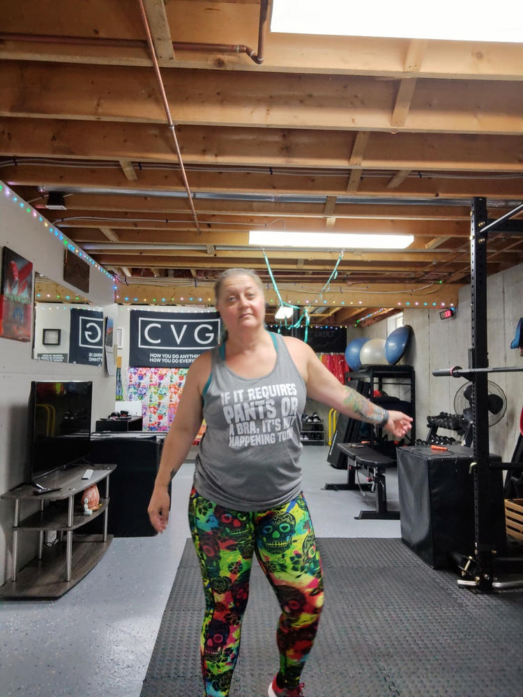 Tie Dye Skull Leggings - Customer Photo From Janine Andrews