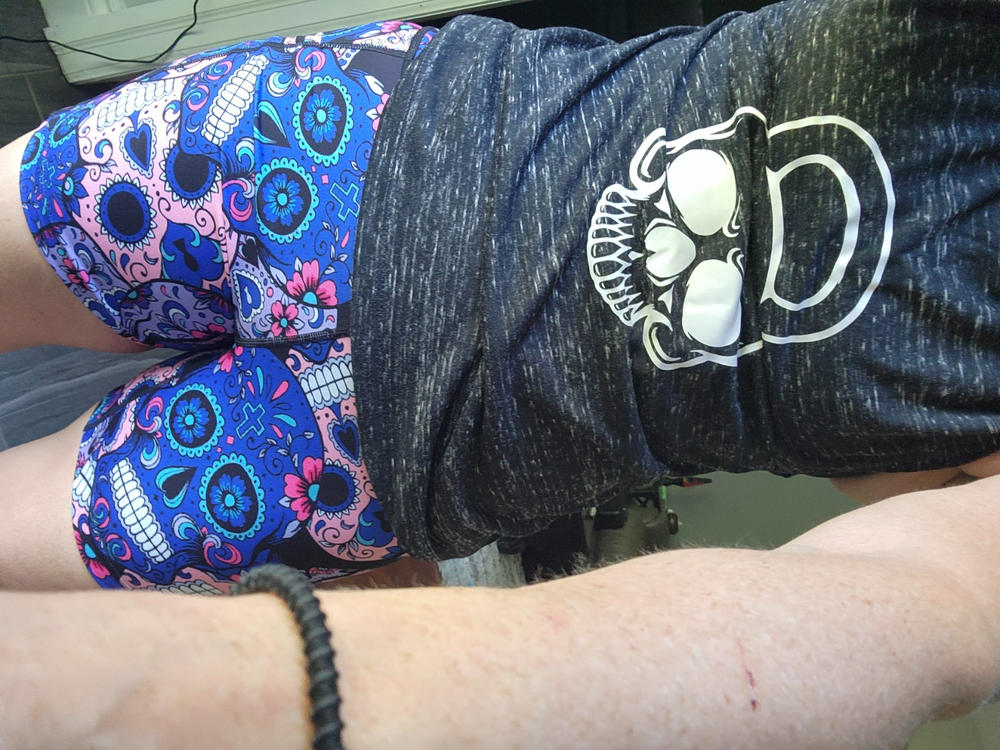 Shorts | Cotton Candy Skulls - Customer Photo From Joanne Pomroy