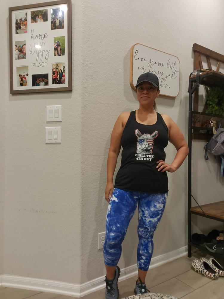 Dye Hard Leggings | Blue - Customer Photo From Linda Martinez