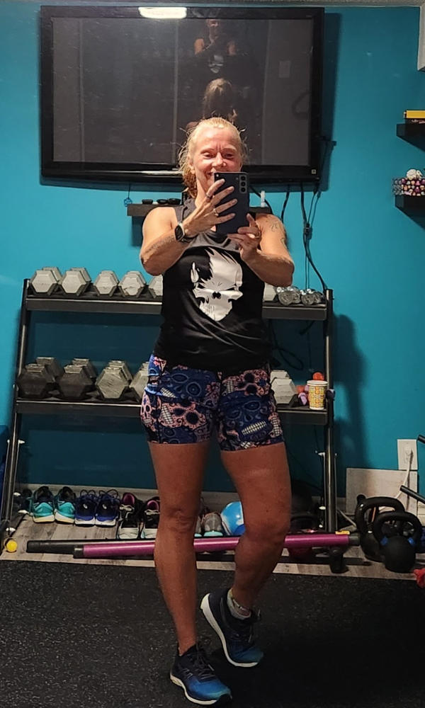 Distressed Skull Muscle Tank - Customer Photo From Joanne Pomroy