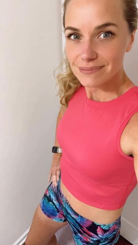 Fitted Crop Top | Pink - Customer Photo From Lisa Gibbons