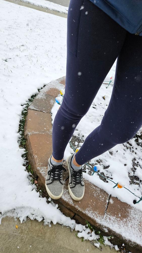 Fleece Lined Leggings | Navy - Customer Photo From Cathy