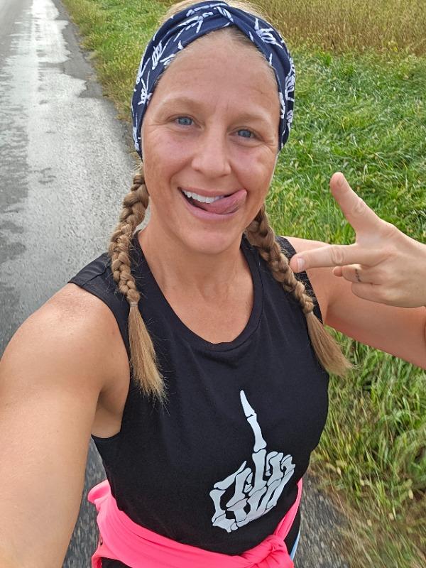 Skeleton Middle Finger Muscle Tank - Customer Photo From Lena Yant