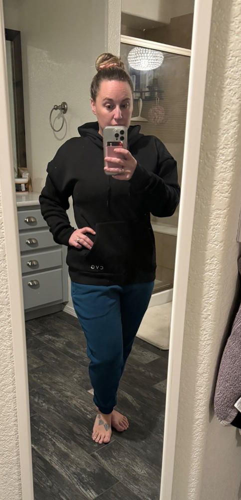 Fleece Lined Sweatshirt | Black - Customer Photo From Kristen Grimes