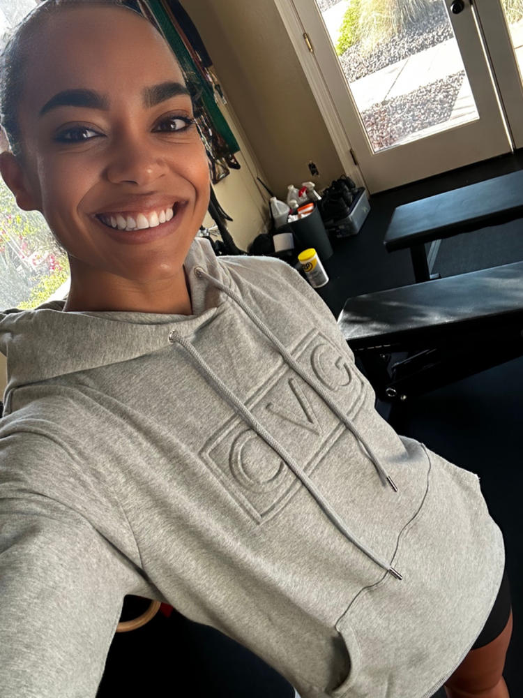 Embossed Hoodie | Navy - Customer Photo From Erica Hayes