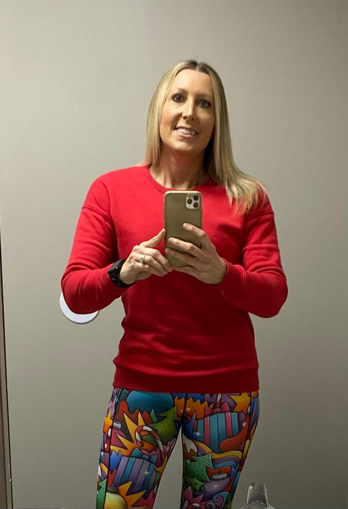 Christmas Smash Leggings - Customer Photo From Lori Garnto