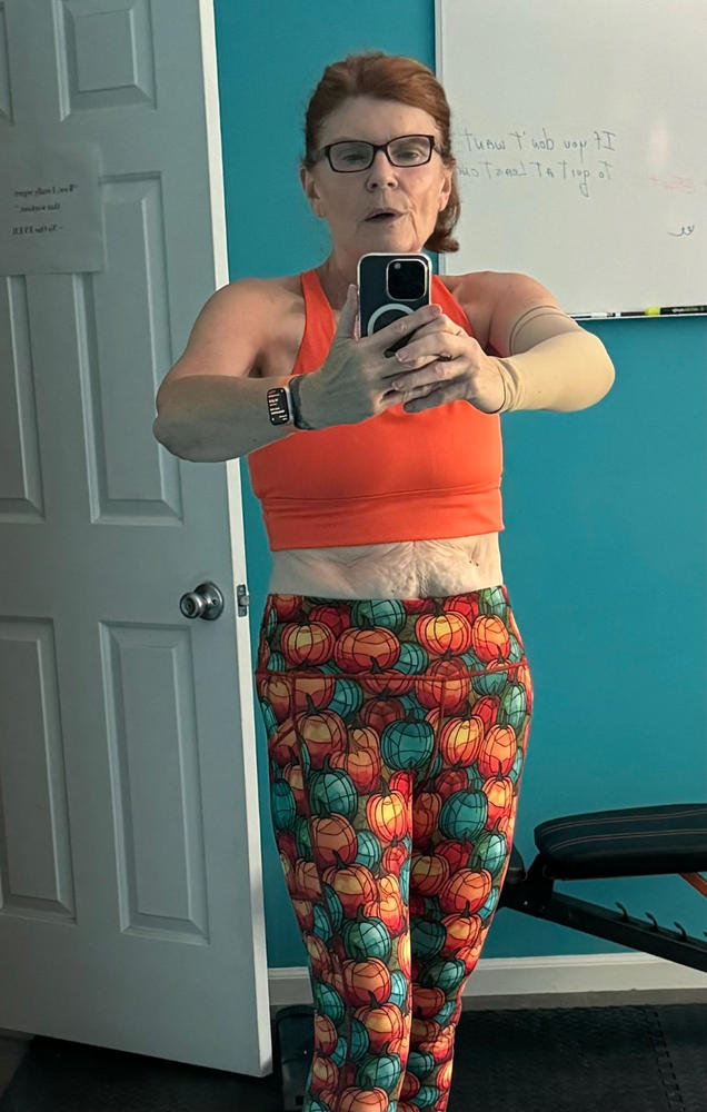 Longline Bra | Orange - Customer Photo From Maureen Magee