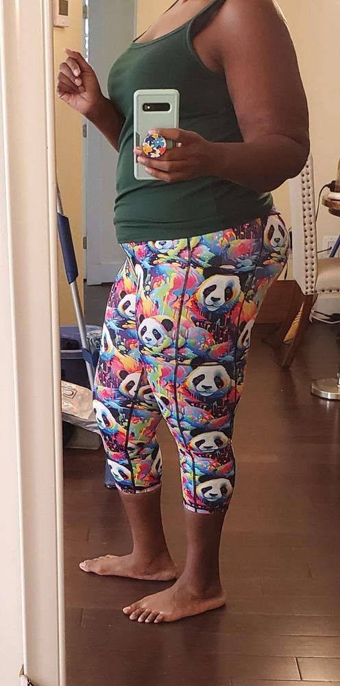 Panda Paint Leggings - Customer Photo From April Seabrook