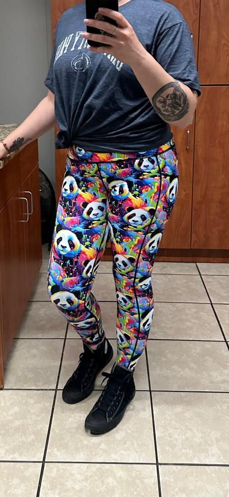 Panda Paint Leggings - Customer Photo From Amanda K. 