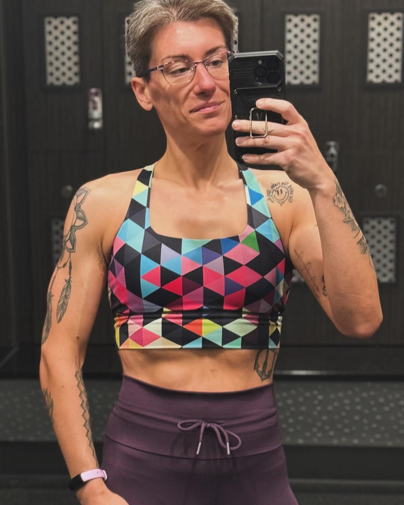 Longline Bra | Color Block - Customer Photo From Emily Jeffrey