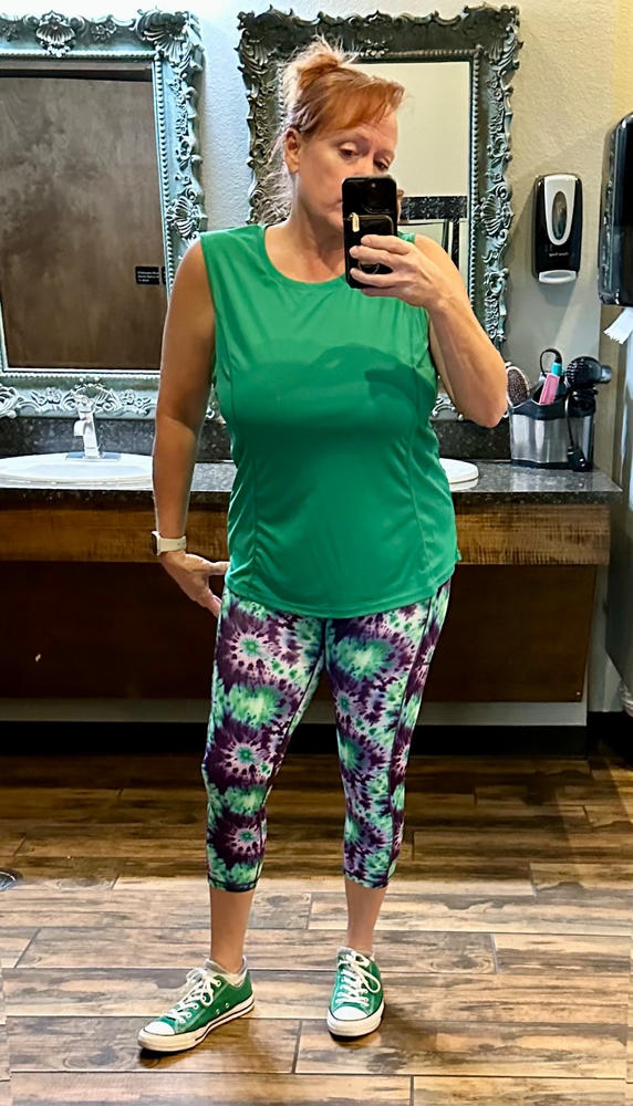 Radiant Tie Dye Leggings - Customer Photo From Ginger Carrell