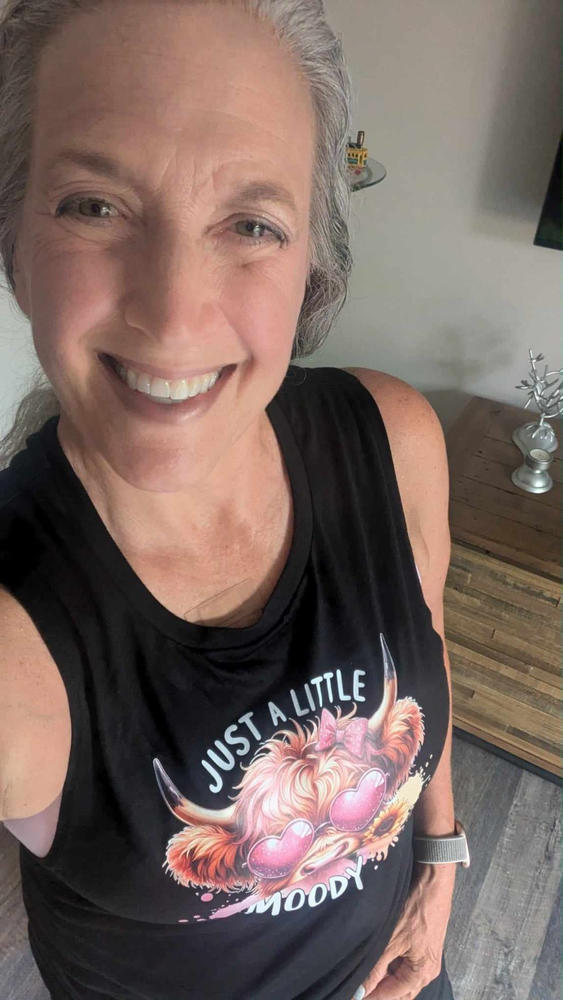 Just A Little Moody Muscle Tank - Customer Photo From Amy Schwartz