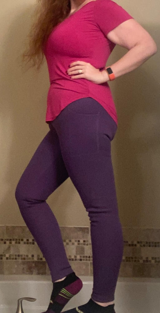 Fleece Lined Leggings | Purple - Customer Photo From Emily Kroeker