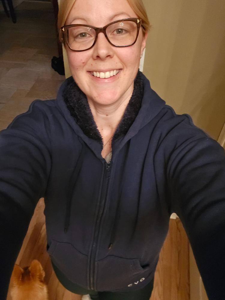 Fleece Zip Up | Navy - Customer Photo From Veronica Pakit