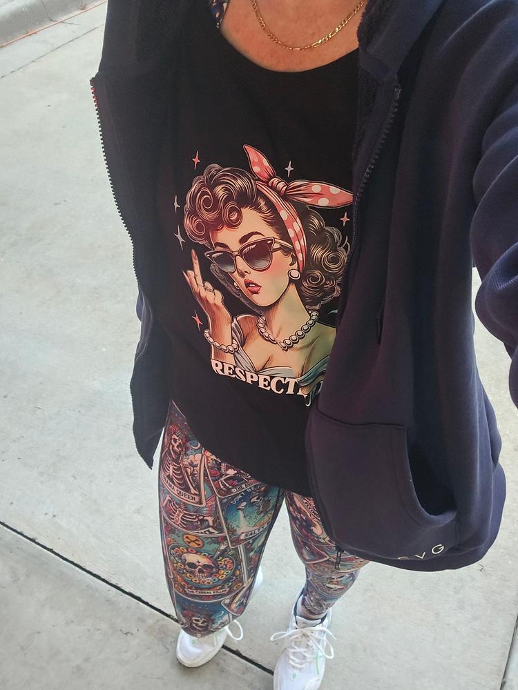 Respectfully Middle Finger | Slouchy Tee - Customer Photo From Kara Mackey 