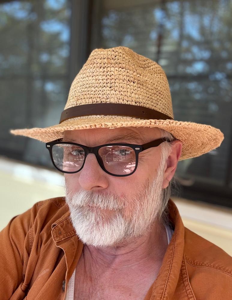 Raffia Fedora with Leather Band | Saint Martin – Hats Unlimited