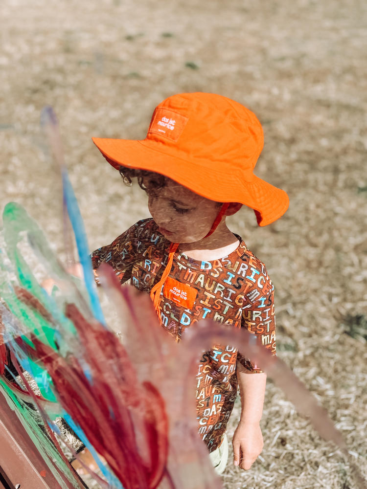 Orange brim hat on sale