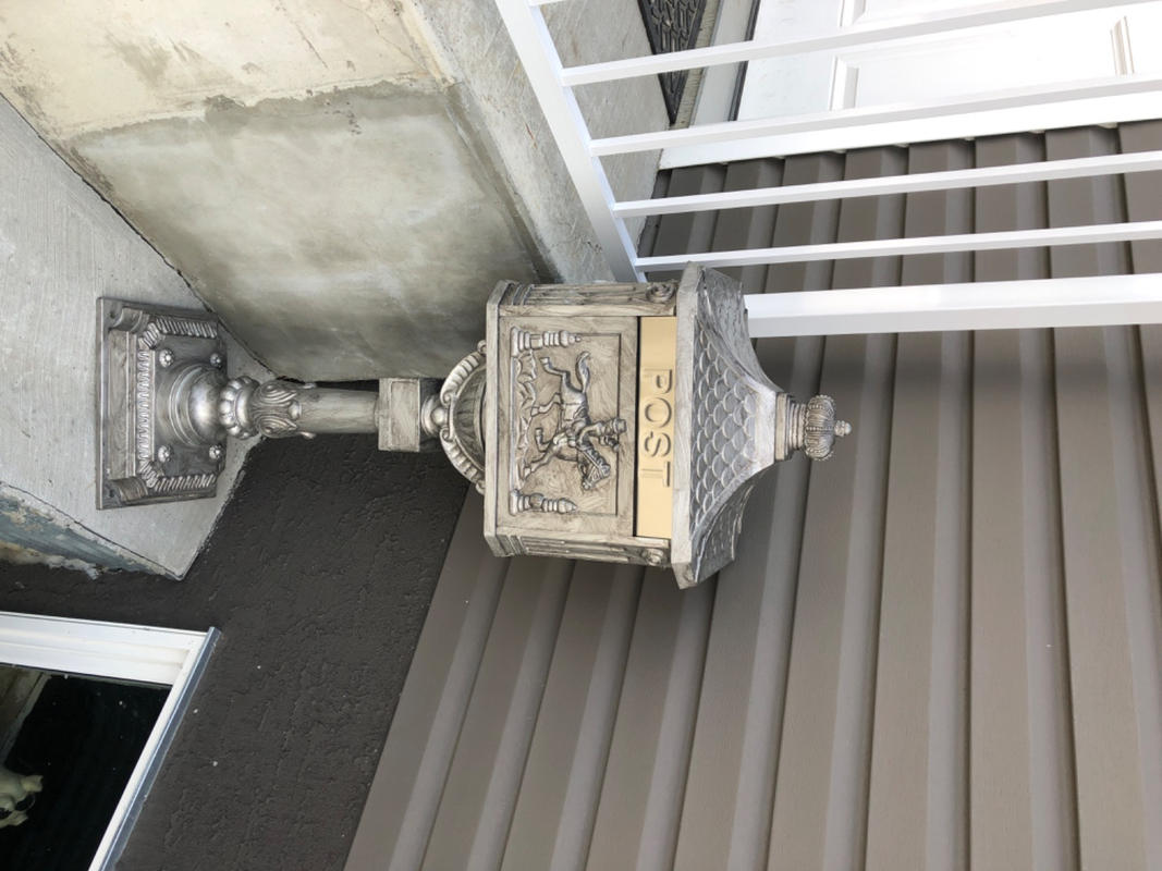 Victorian Pedestal Cast Aluminum Black Mailbox Lighting Originals