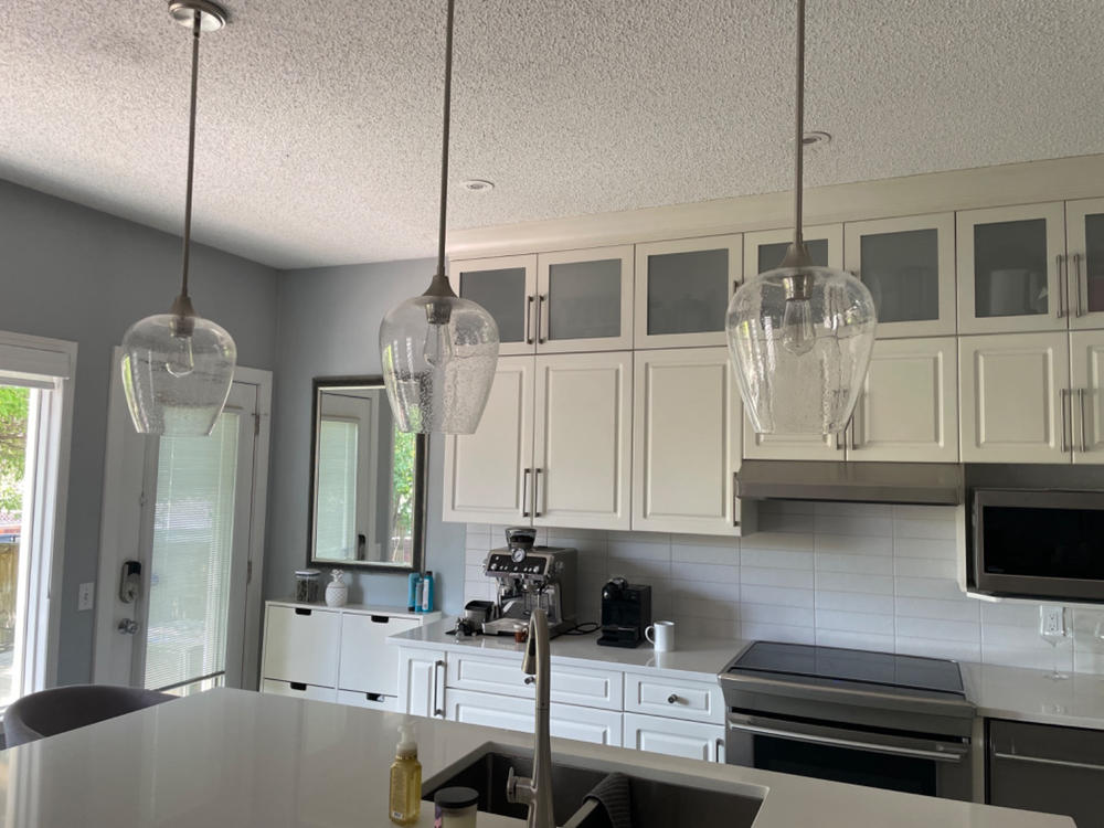 Quoizel 1 Light Towne Mini Pendant Model: TWE1510BN - Customer Photo From Jocelyn Erhardt