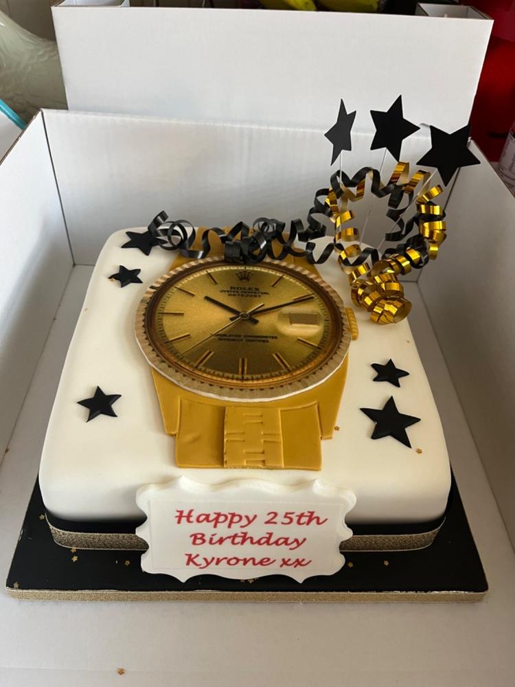 Designer Watch birthday cake