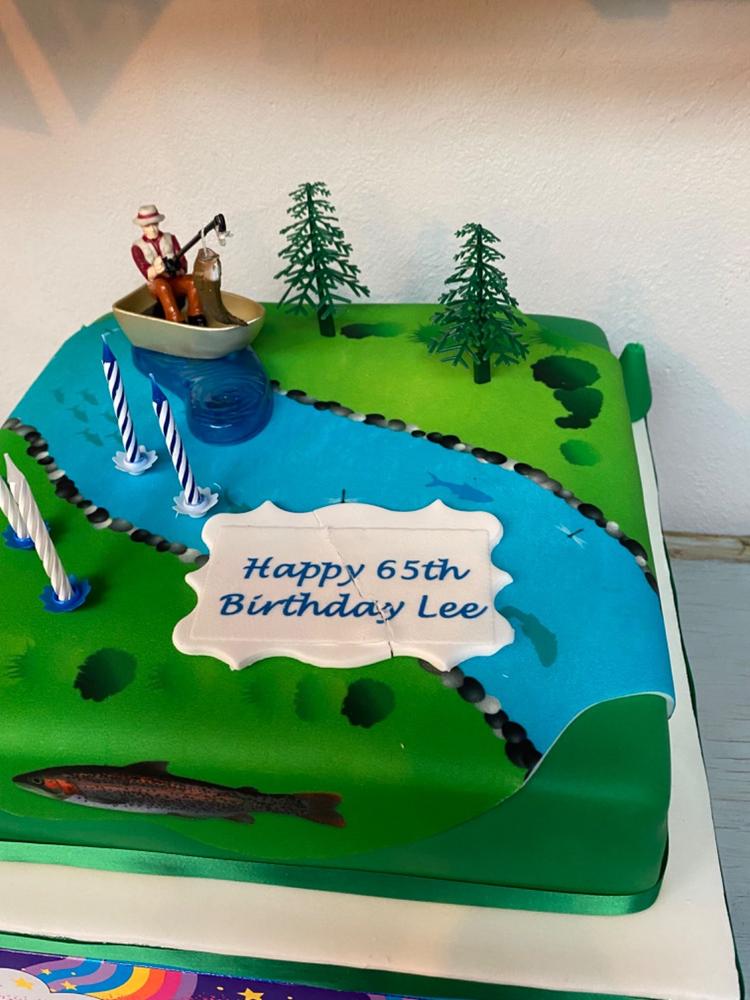 Fishing cake — Birthday Cakes | Fish cake, Cake, 70th birthday cake