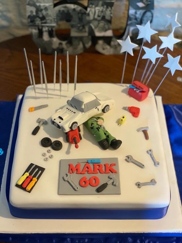 Car Mechanic 40th Birthday cake - Decorated Cake by - CakesDecor