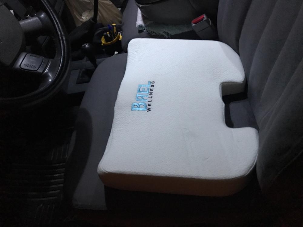 Bael Wellness Seat Cushion for Sciatica, Coccyx, Tailbone, Orthopedic, Back Pain Relief. ACA Approved. - Customer Photo From Keith L.