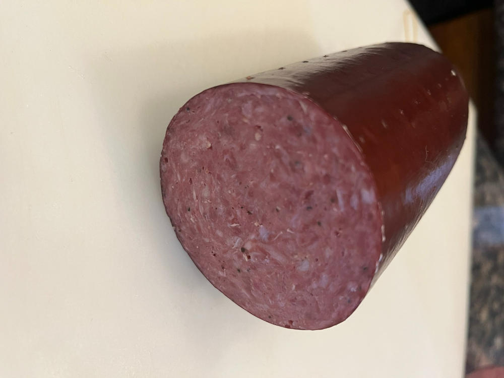 1.5 x 12 1lb Mahogany Summer Sausage Fibrous Non-Edible String