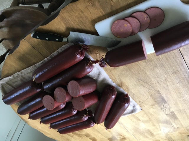 1.5 x 12 1lb Mahogany Summer Sausage Fibrous Non-Edible String