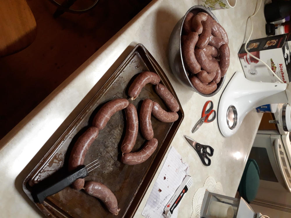 Onion & Garlic Bratwurst Kit - Customer Photo From Russell B.