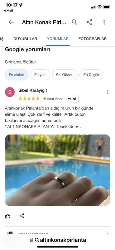 3mm Klasik Yanı Pahlı Flat Beyaz Alyans - Customer Photo From Sibel K.