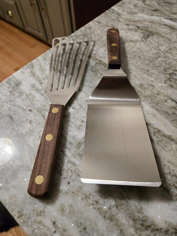 2-Piece Kitchen Turner Set with Walnut or Ultra Durable handles, Left or Right Hand - Customer Photo From Steven Izzo