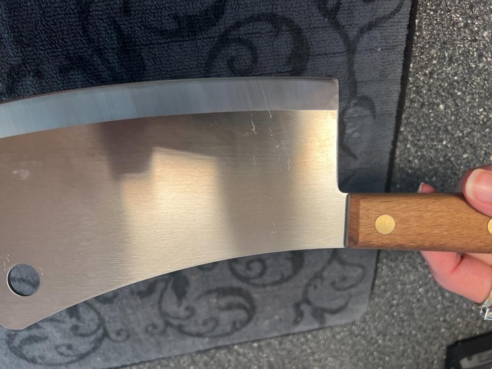 Heavy Duty 7.5" Meat Cleaver Knife with Walnut Handle - Customer Photo From Alexandra Bertram