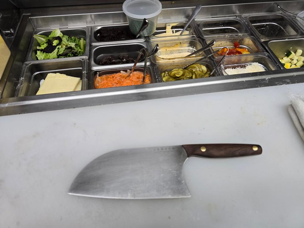 Brad Leone 8" Signature Series Chinese Santoku Cleaver Knife - Walnut or Black G-10 Handle - Customer Photo From James Collis
