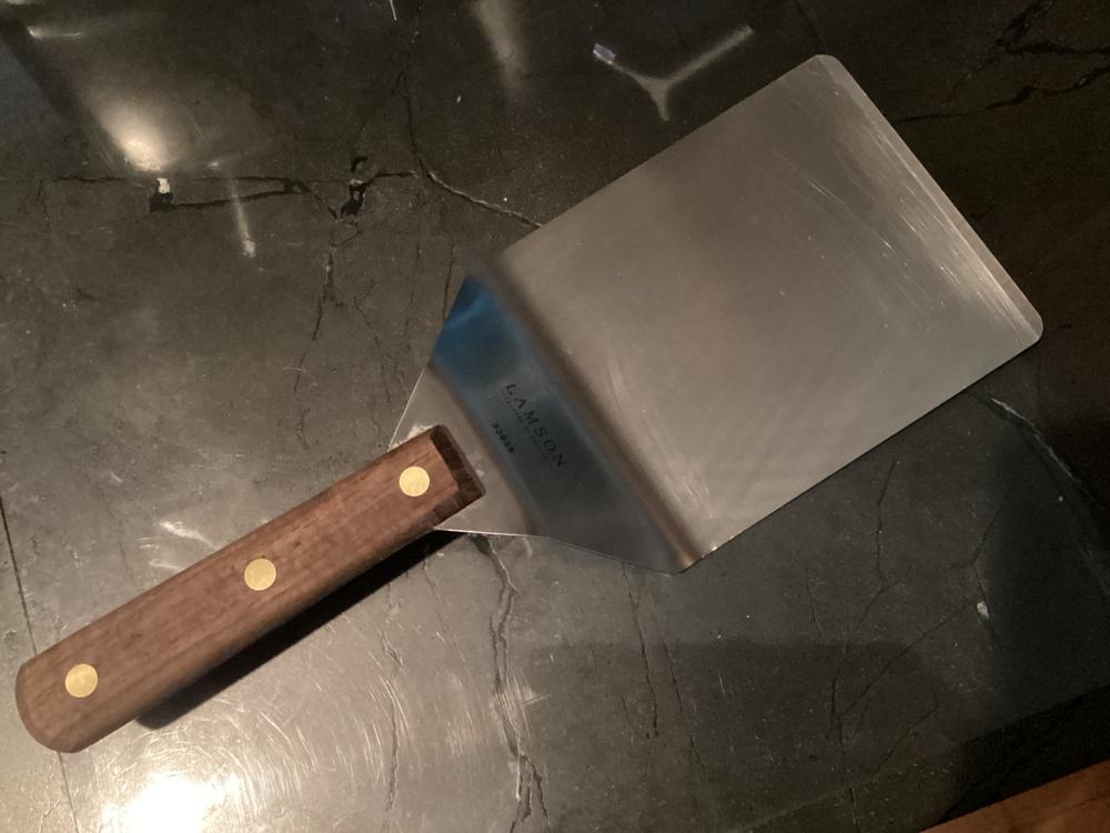 Hamburger Turner with Walnut Handle and Stiff Blade - 5"x 6" - Customer Photo From Anonymous