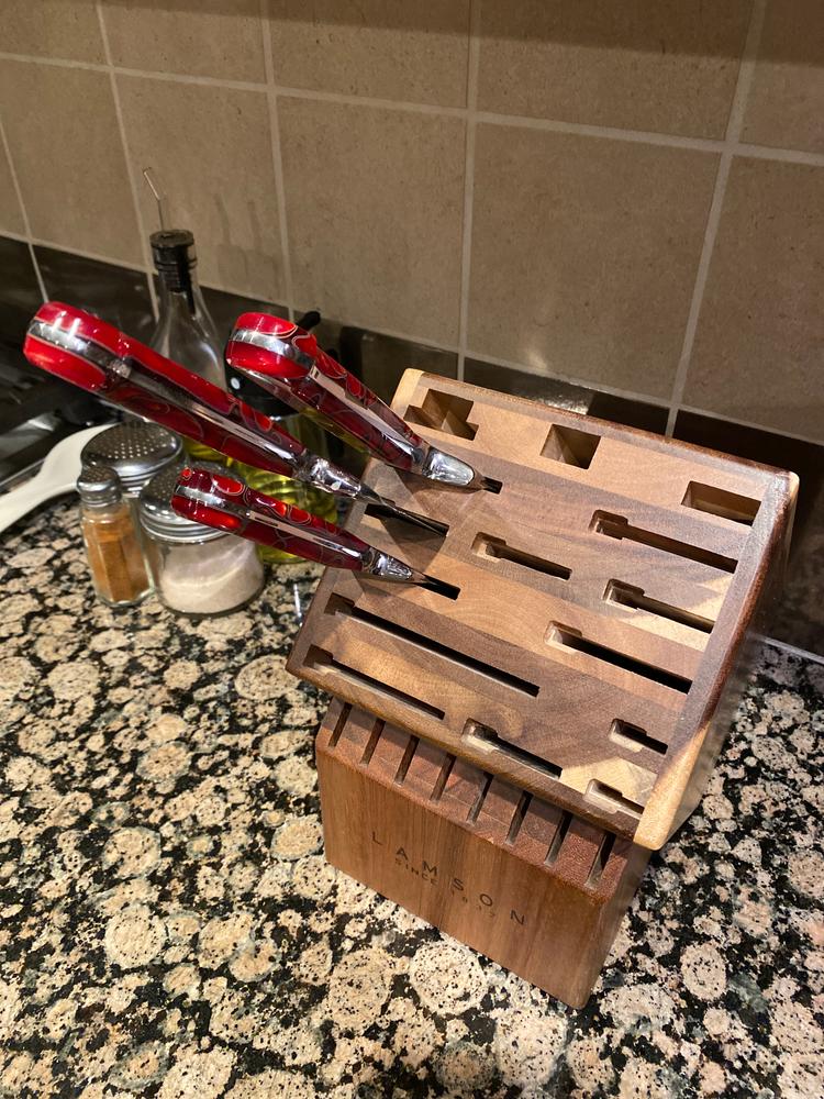 Knife Blocks for Premier Forged and Vintage Knives - Customer Photo From Ron Grafflin