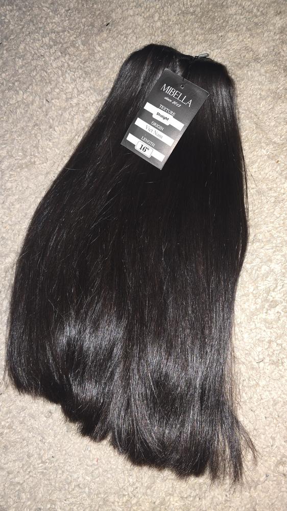 Super Double Drawn Straight Weave Extensions - Customer Photo From Lysa