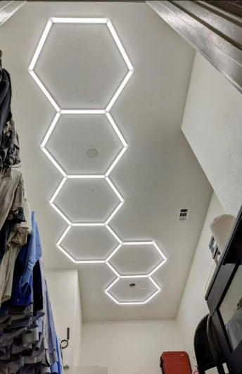 Hykoont LED Hexagon Garage Lights 37620LM - Customer Photo From Straz and wife
