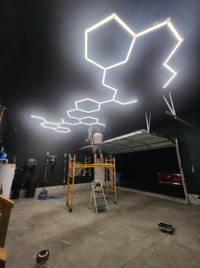 Hykoont LED Hexagon Garage Lights 37620LM - Customer Photo From TLC366
