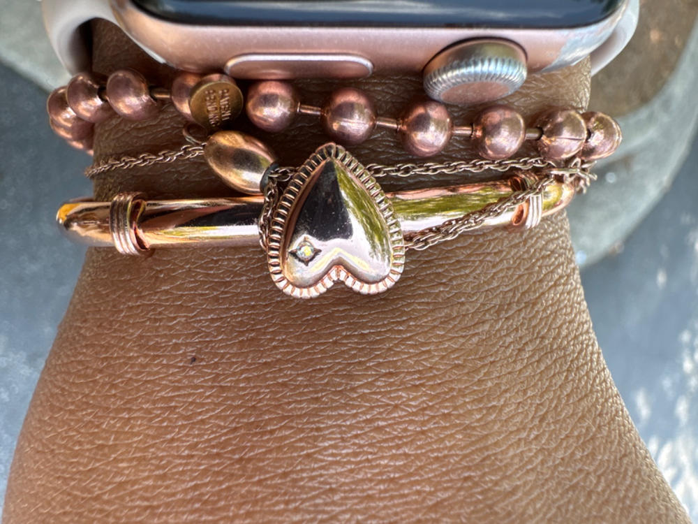 Heart Clip Bangle Bracelet - Customer Photo From Akira White