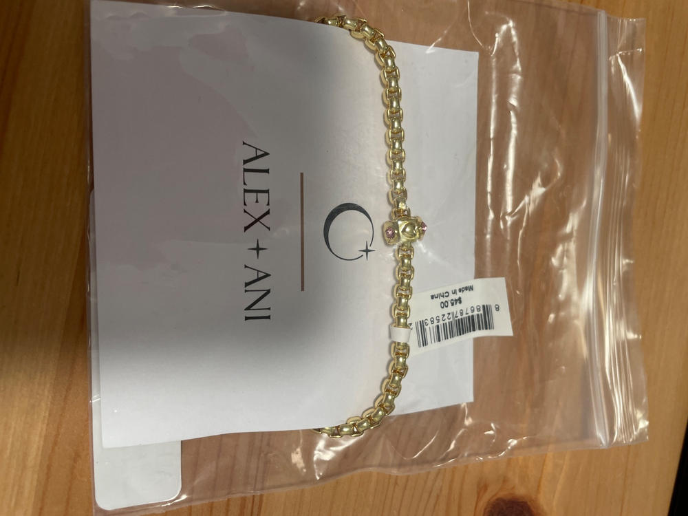 Heart and Crystal Chain Bracelet - Customer Photo From Susan Bellavance