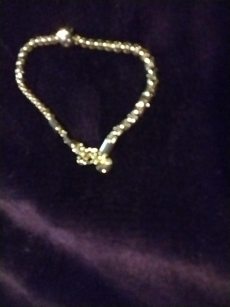 Heart and Crystal Chain Bracelet - Customer Photo From Robin Horn