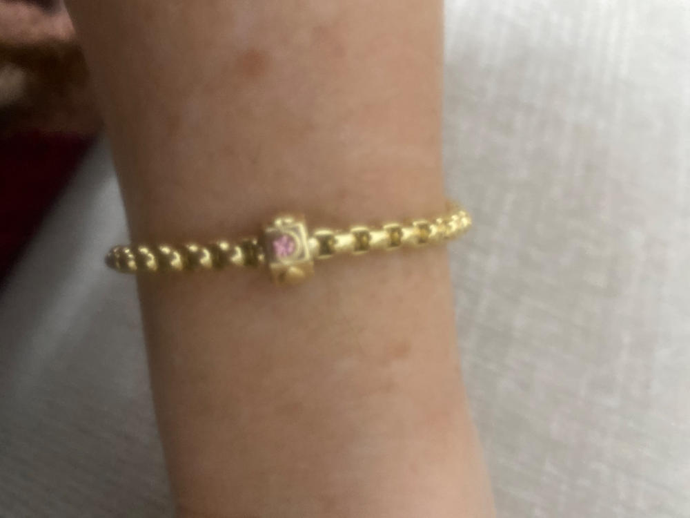 Heart and Crystal Chain Bracelet - Customer Photo From REBECCA ZEBRAK