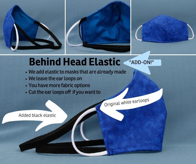 Reusable Cotton Face Mask - Behind Head Elastic - Customer Photo From Anonymous