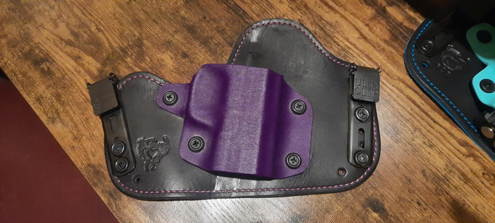 flashbang holster Ava kydex leather hybrid IWB Sig p938 938 purple black RH