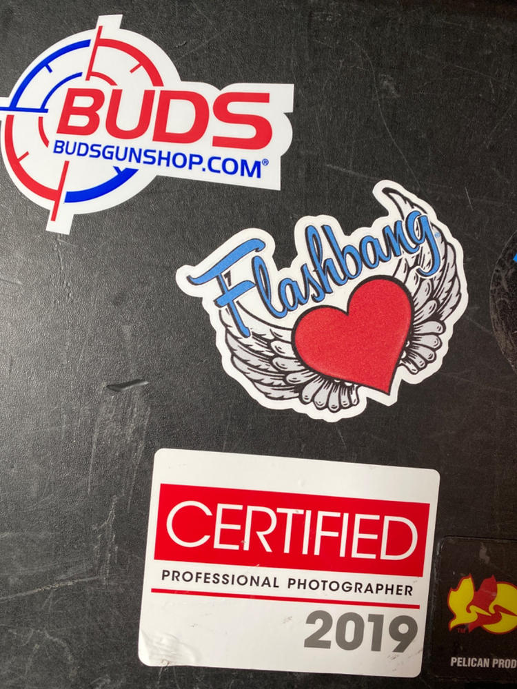 Flashbang Logo Sticker - Customer Photo From Tammy C.